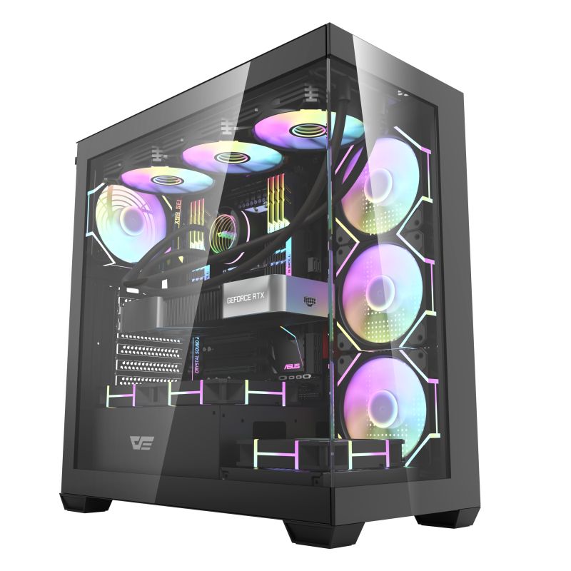 Dark Flash Ds Aquarium Atx Pc Case Black Techinn Pokhara